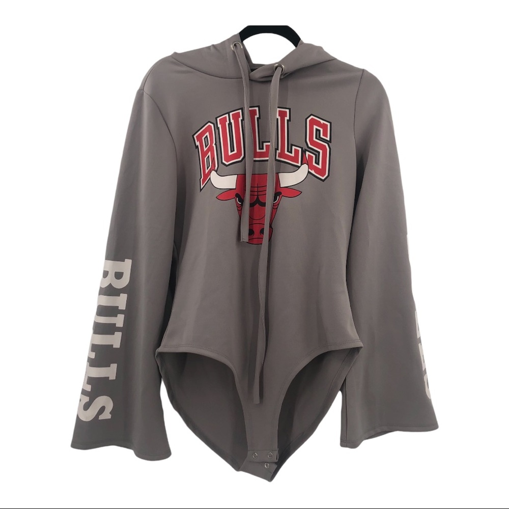 Chicago Bulls Bodysuit Dance Wear Flare Long Sleeve NBA Womens Size L